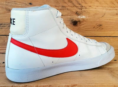 Nike Blazer 77 Mid Leather Trainers UK5/US5.5Y/EU38 DA4086-110 White/Red