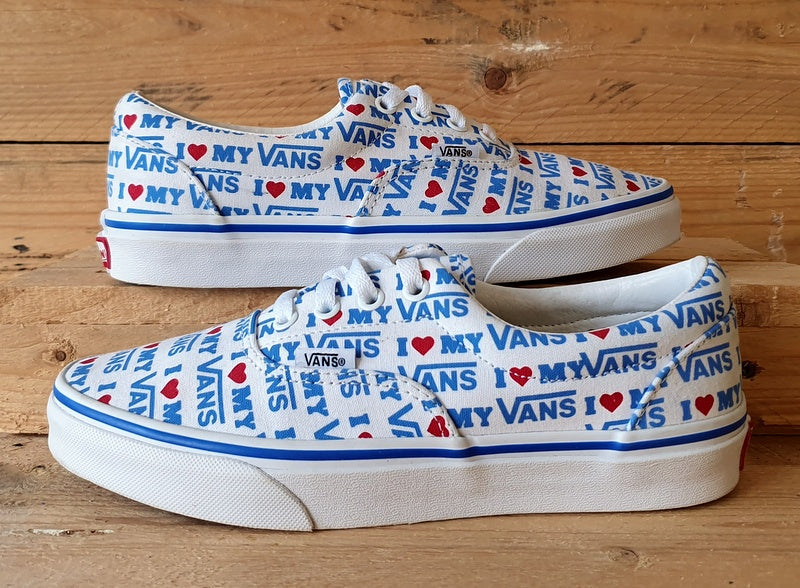 Vans Old Skool Low Canvas Trainers 721356 White/Blue/Red/Gumsole UK5/US7.5/EU38