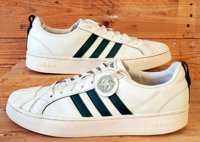 Adidas Streetcheck Low Leather Trainers UK10.5/US11/E45 ID6061 Cream White/Green