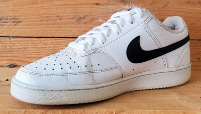 Nike Court Vision Low Leather Trainers UK6/US8.5/EU40 DH3158-101 White/Black