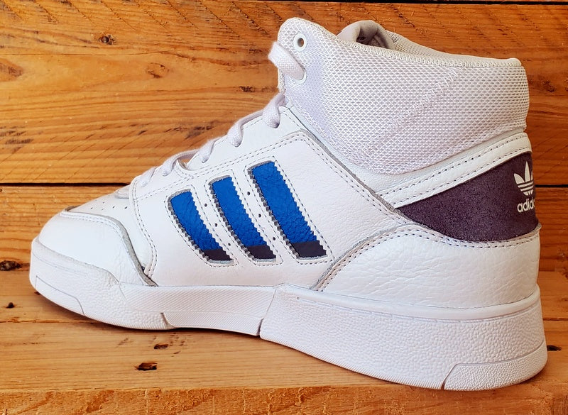 Adidas Drop Step Mid Leather Trainers UK8.5/US9/EU42.5 IF0900 White/Blue