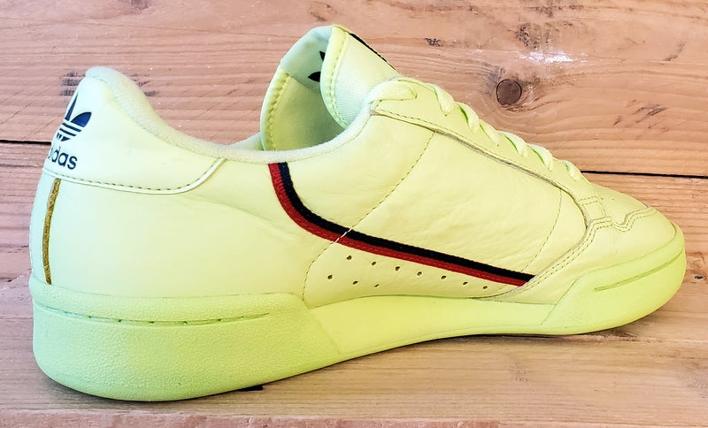 Adidas Continental 80 Leather Trainers UK7.5/US8/EU41 B41675 Semi Frozen Yellow