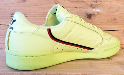 Adidas Continental 80 Leather Trainers UK7.5/US8/EU41 B41675 Semi Frozen Yellow