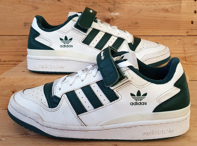 Adidas Originals Forum Low Leather Trainers UK9/UK9.5/EU43 GY5835 White/Green