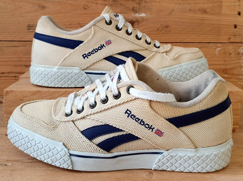 Reebok Classic Vintage Low Textile Trainers UK8/US9/EU42 4-30505 Tan/Navy