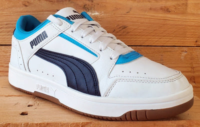 Puma Rebound Joy Low Leather Trainers UK8/US9/EU42 380747-07 White/Blue/Black
