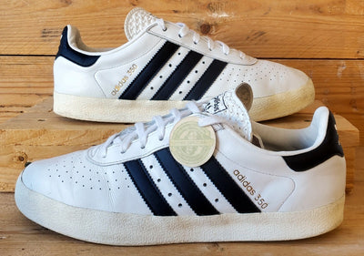 Adidas 350 Low Leather Trainers UK8/US8.5/EU42 CQ2780 White/Black/Gold