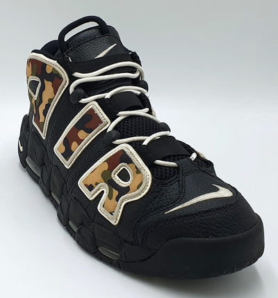 Nike Uptempo Mid Leather Trainers CJ6122-001 Black/Camo/White UK9.5/US10.5/E44.5