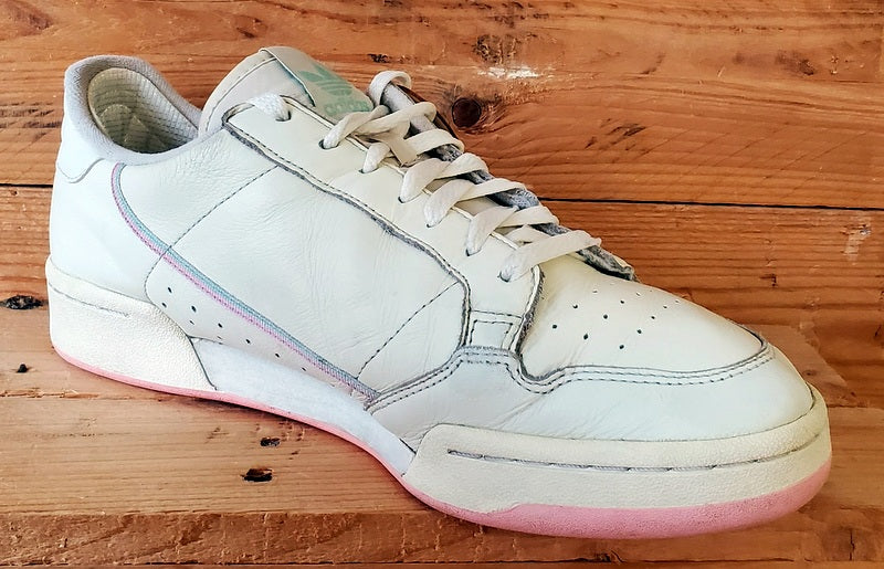 Adidas Continental 80 Low Leather Trainers UK11/US11.5/EU46 BD7645 Cream/Pink