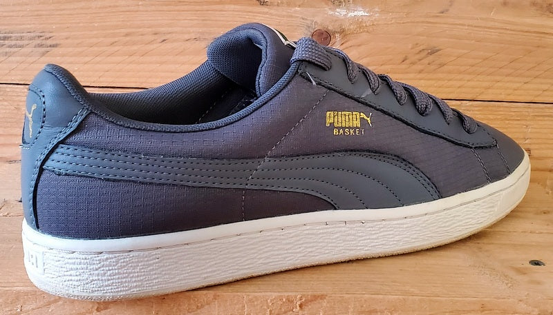 Puma Basket Low Textile/Leather Trainers UK9/US10/EU43 358521-03 Grey/White