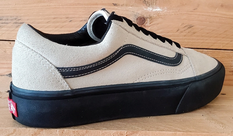 Vans Off The Wall Platform Low Suede Trainers UK6/US8.5/EU39 721454 Grey/Black