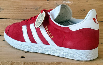 Adidas Gazelle Low Suede Trainers UK6/US6.5/EU39 S76228 Red/White