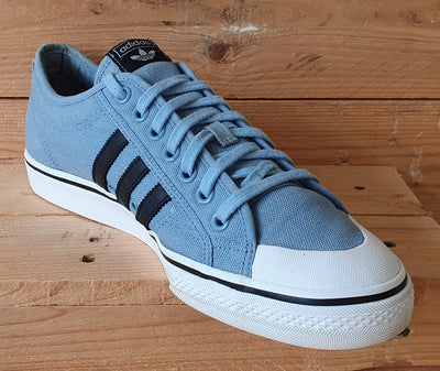 Adidas Original Nizza Low Canvas Trainers UK12.5/US13/EU48 BZ0491 Blue/White/Gum