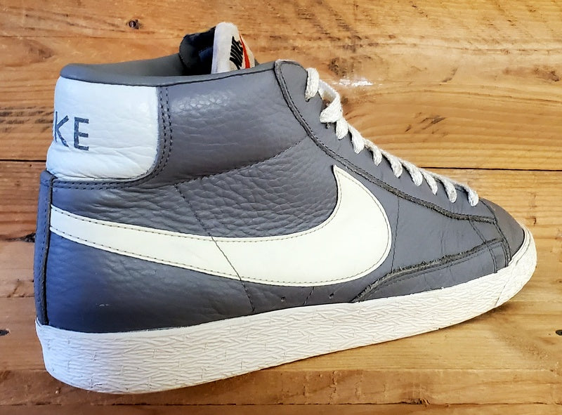 Nike Blazer Mid Leather Trainers UK9/US11.5/EU44 525366-001 Wolf Grey/White