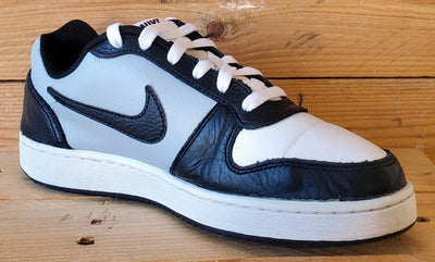 Nike Ebernon Premium Leather Trainers UK6/US7/EU40 AQ1774-102 Black/White