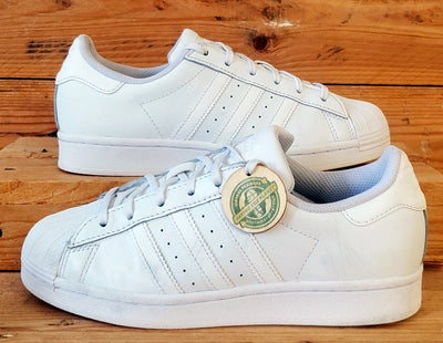 Adidas Superstar Low Leather Trainers UK4/US4.5/EU36.5 EF5399 Triple White