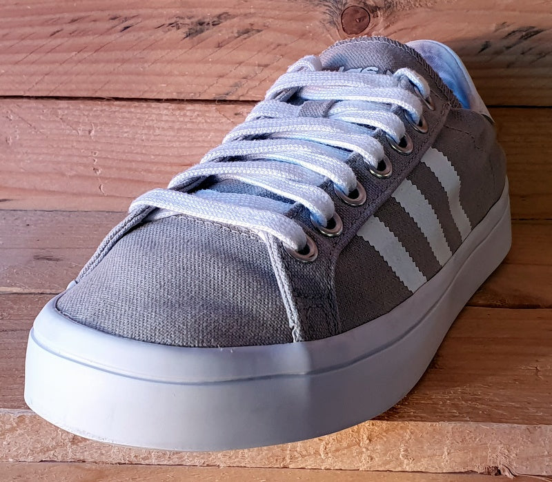 Adidas Court Vantage Low Canvas Trainers UK5/US5.5/EU38 S78763 Grey/White