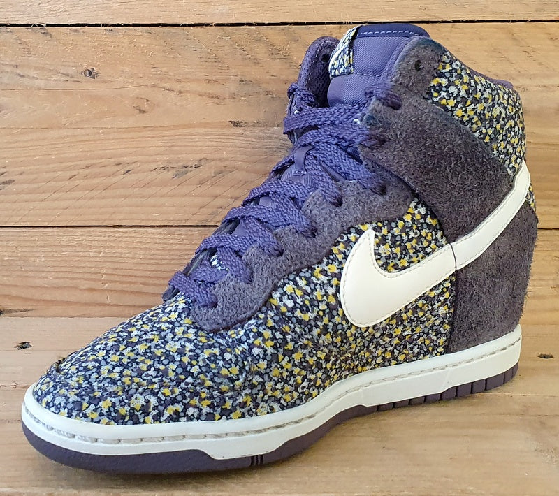 Nike X Libery Of London Dunk Hi Wedge Trainers UK5/US7.5/E38.5 540859-500 Purple