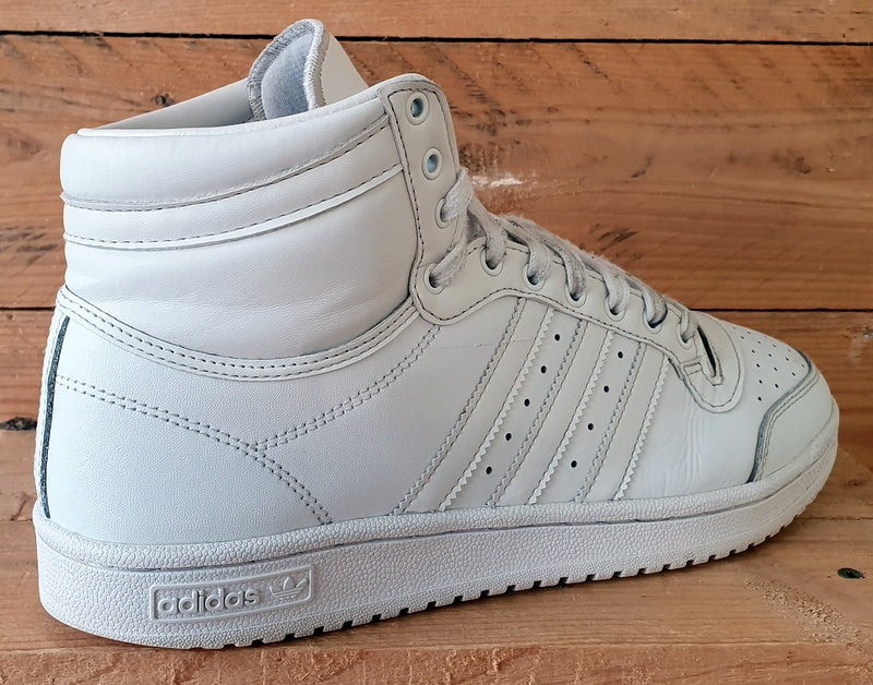 Adidas Top Ten Mid Leather Trainers UK9.5/US10/EU44 FV6131 Triple White