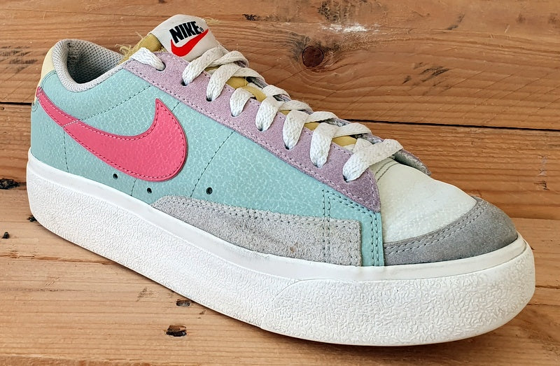 Nike Blazer Low Platform Trainers UK6/US8.5/EU40 DM9464-001 Sea Foam Pink Salt