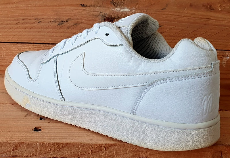 Nike Ebernon Low Leather Trainers AQ1779-100 Triple White UK8/US10.5/EU42.5