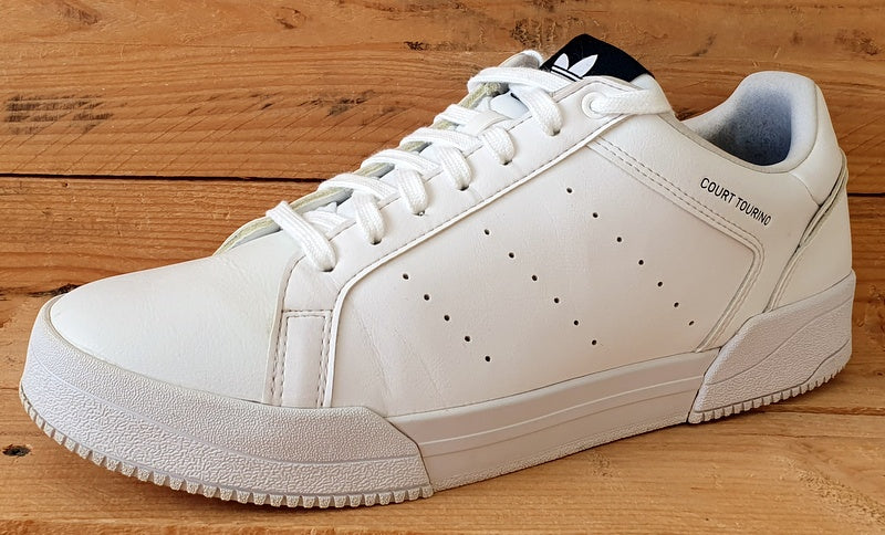 Adidas Court Tourino Low Leather Trainers UK10.5/US11/EU45 H02177 Cloud White