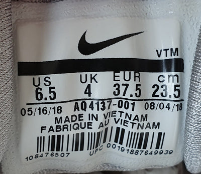 Nike Air Max 97 Leather Trainers UK4/US6.5/EU37.5 AQ4137-001 Metallic Gold/Grey