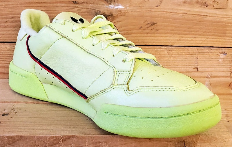 Adidas Continental 80 Leather Trainers UK8/US8.5/EU42 B41675 Semi Frozen Yellow