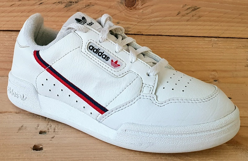 Adidas Continental 80 Low Kids Leather Trainers UK13K US13.5K E31.5 G28215 White VintageTrainers