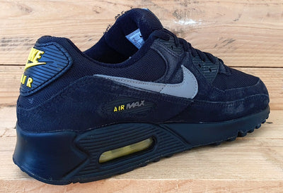 Nike Air Max 90 Low Suede Trainers UK7/US8/EU41 DO6706-001 Black/Yellow