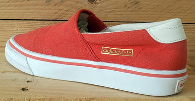 Adidas Nizza Slip On Low Canvas Trainers UK7/US7.5/EU40.5 S81410 Red/White