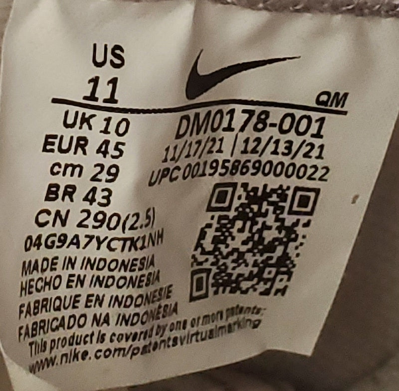 Nike Blazer Mid Suede Trainers UK10/US11/EU45 DA1078-001 Grey/Sail