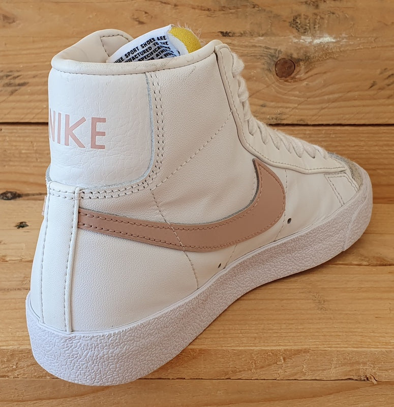 Nike Blazer 77 Mid Leather Trainers UK4/US6.5/EU37.5 CZ1055-118 White/Pink