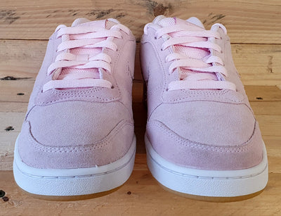 Nike Ebernon Premium Low Suede Trainers UK4.5/US7/EU38 AQ2232-600 Pink/White