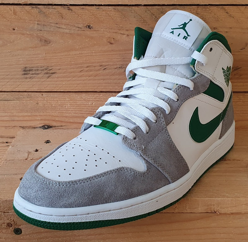 Nike Air Jordan 1 Mid Trainers UK11/US12/EU46 DC7294-103 White/Pine Green