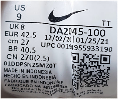 Nike Blazer X Gum Outsole Leather Trainers UK8/US9/E42.5 DA2045-100 Summit White