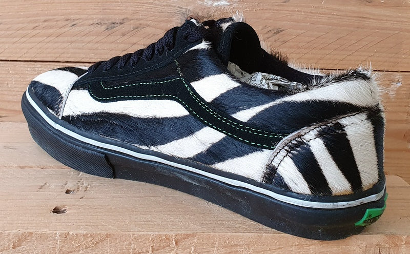 Vans Old Skool Low Zebra Fur Trainers TB4R Black/White/Green UK7/US8/EU40