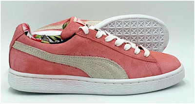 Puma Suede Classic Low Trainers 357626 04 Pink Floral/White UK4/US6.5/EU37