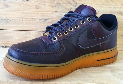 Nike Air Force 1 Low Leather Trainers UK8/US9/E42.5 488298-621 Deep Burgundy Gum