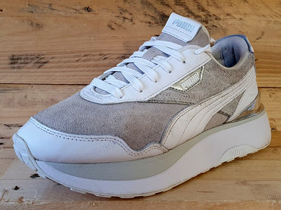 Puma Cruise Rider 66 Suede/Leather Trainers UK6/US8.5/EU39 375074-01 Grey Violet