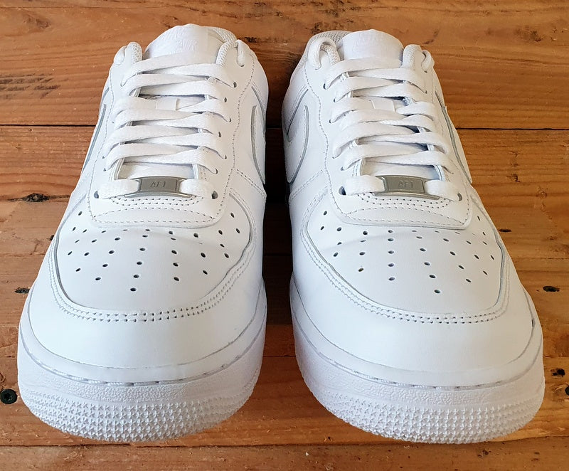 Nike Air Force 1 '07 Low Leather Trainers UK9/US10/EU44 CW2288-111 Triple White