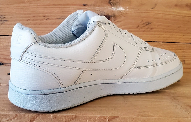 Nike Court Vision Low Leather Trainers UK6/US8.5/EU40 DH3158-100 Triple White