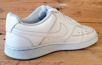 Nike Court Vision Low Leather Trainers UK6/US8.5/EU40 DH3158-100 Triple White