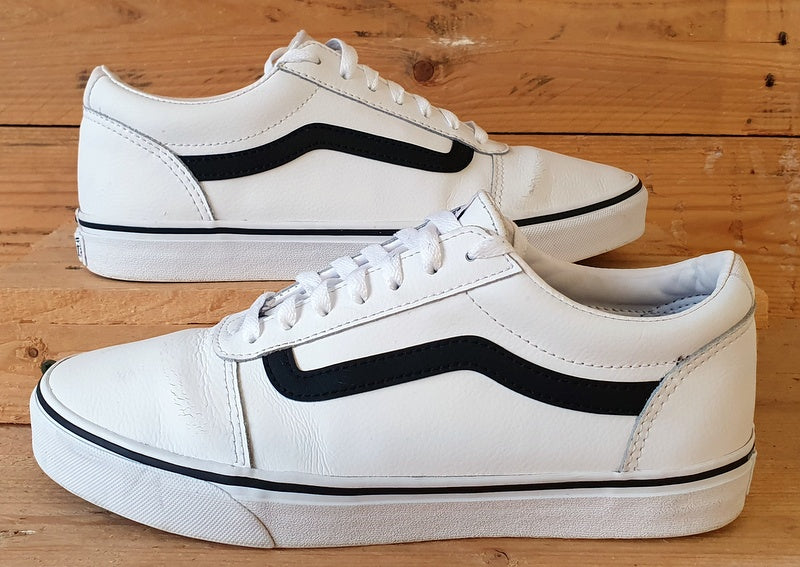 Vans Off The Wall Low Leather Trainers UK8/US9/EU42 500714 White/Black