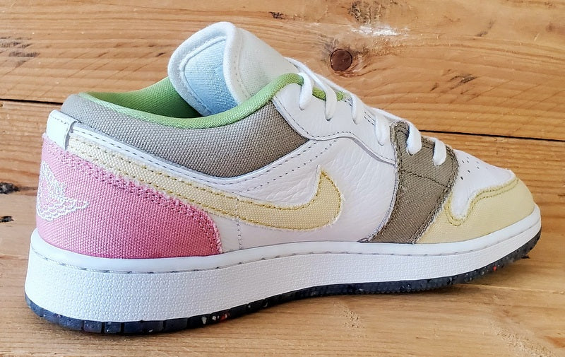 Nike Air Jordan 1 Low Leather Trainers UK4/US4.5Y/EU36.5 DJ0341-100 Pastel Grind