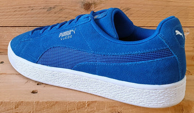 Puma Suede Low Trainers UK9.5/US10.5/EU44 361370-02 Blue/White/Silver