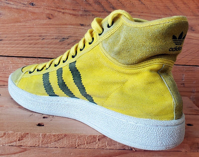 Adidas Nizza Mid Canvas Trainers UK8/US8.5/EU42 G42904 Yellow/White