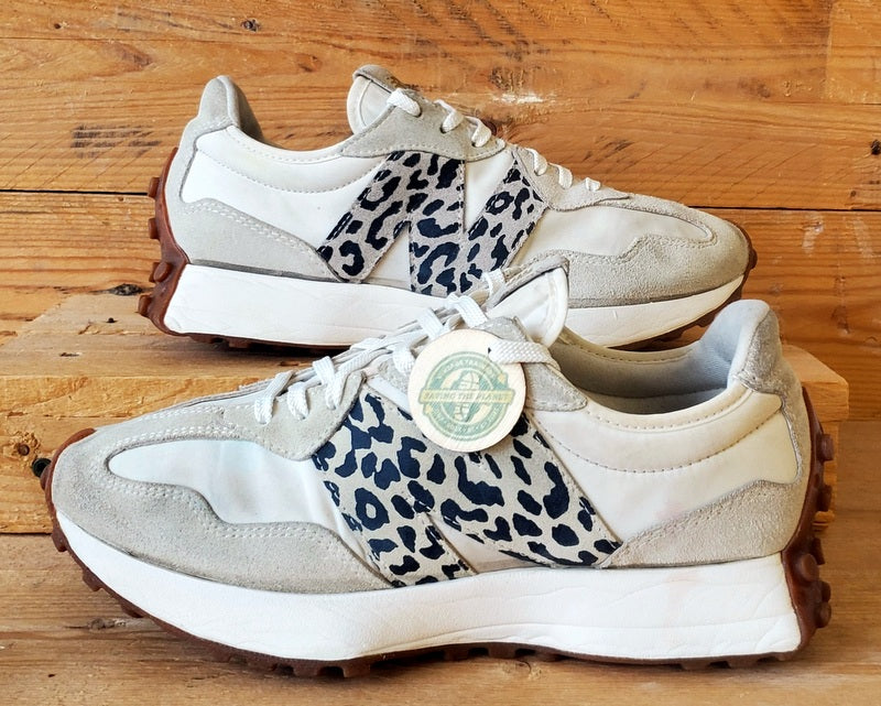 New Balance 327 Low Textile Trainers UK6/US8/EU39 WS327PJ Beige/Leopard