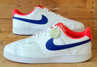 Nike Court Vision Low Leather Trainers UK12/US13/EU47.5 CD5463-104 White/Blue