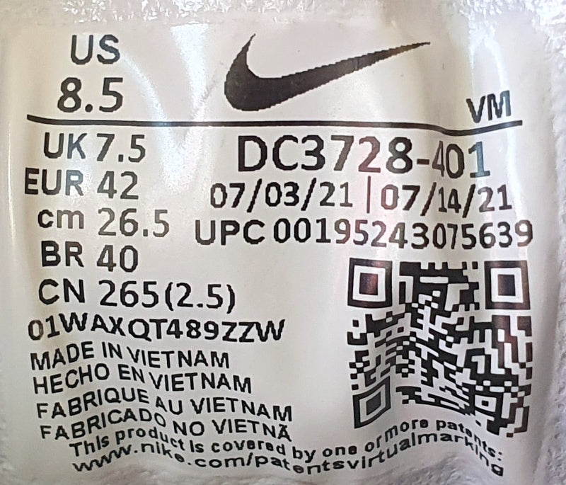 Nike Revolution 6 Textile Trainers UK7.5/US8.5/E42 DC3728-401 Obsidian/White